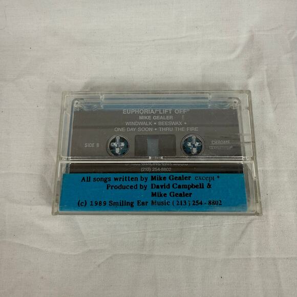 Euphoria Lift Off 1989 Demo Tape Cassette Mike Gealer R&B Soul Jazz - Picture 3 of 3
